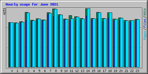 Hourly usage for June 2021